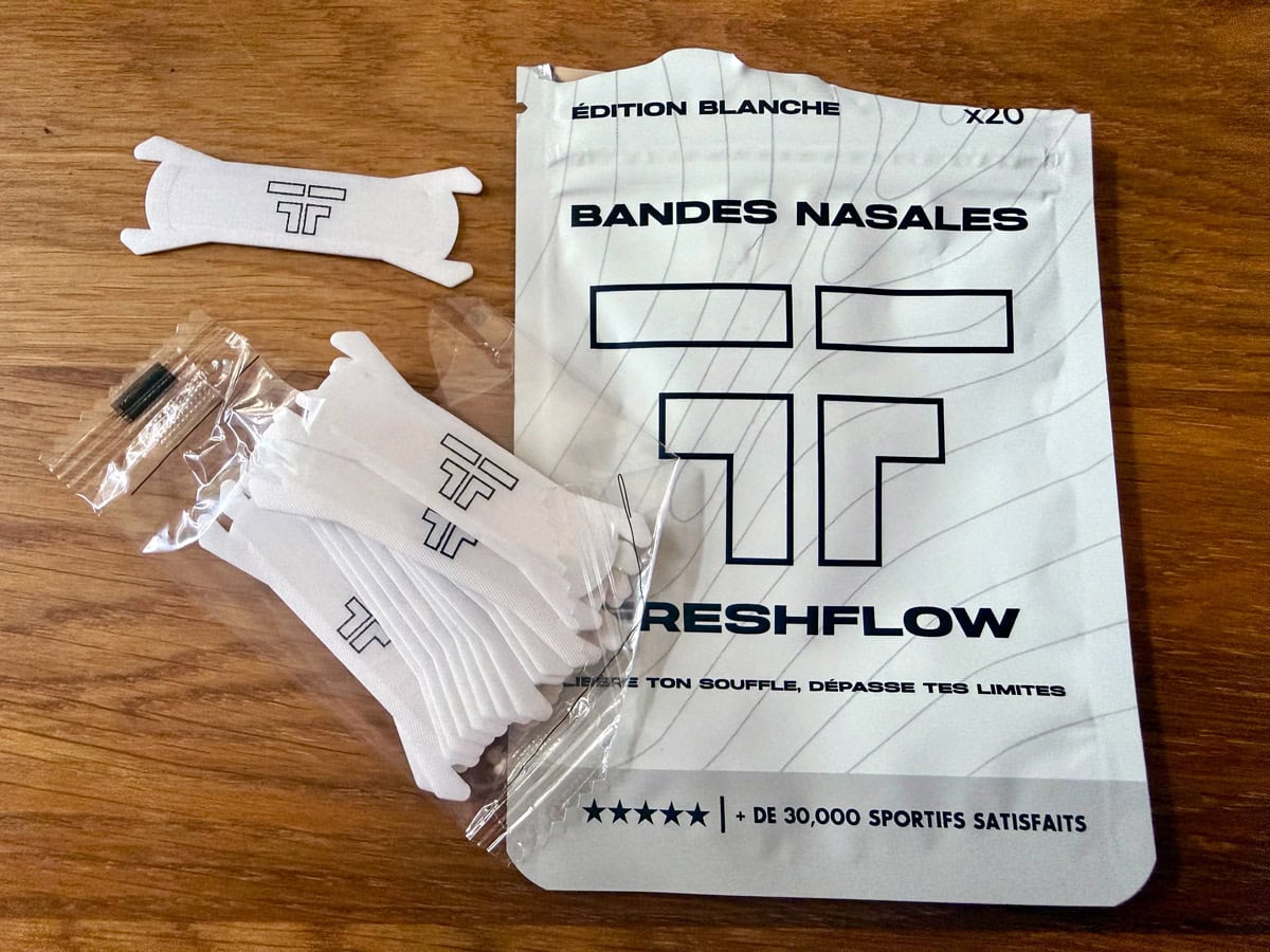 Paquet de bandes nasales FreshFlow ouvert